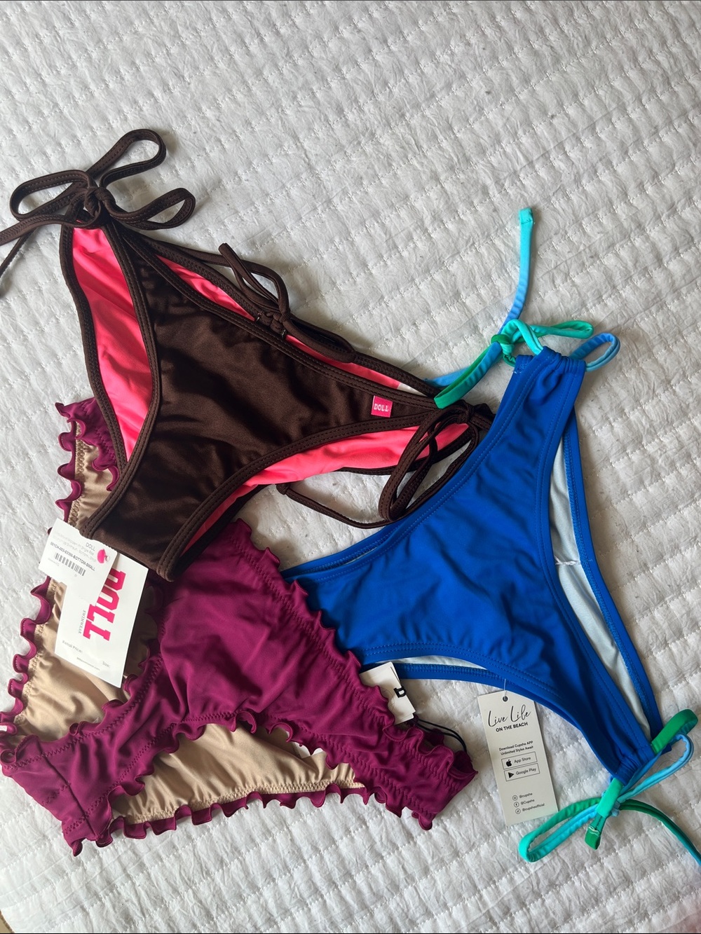 Doll Swimwear, Cupshe, Shade & Shore bikini bottoms SMALLS